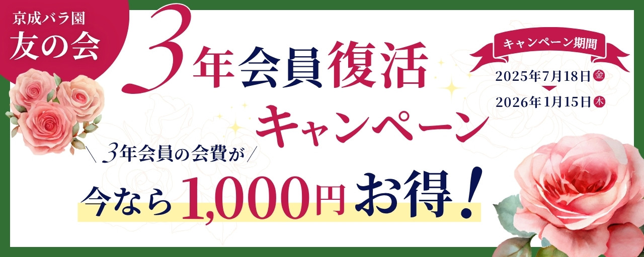 3年会員復活キャンペーン